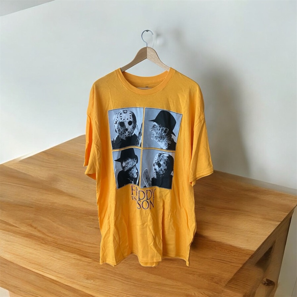 NEW Mens Freddy vs Jason Graphic T-Shirt Friday 13th Nightmare On Elm Street 2XL
